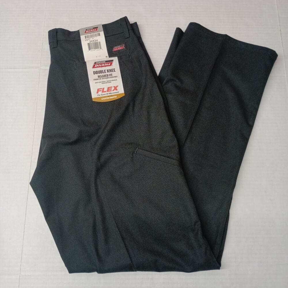 Dickies Relaxed Fit Double Knee Work Pants Men's 34x34 Black